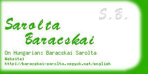 sarolta baracskai business card